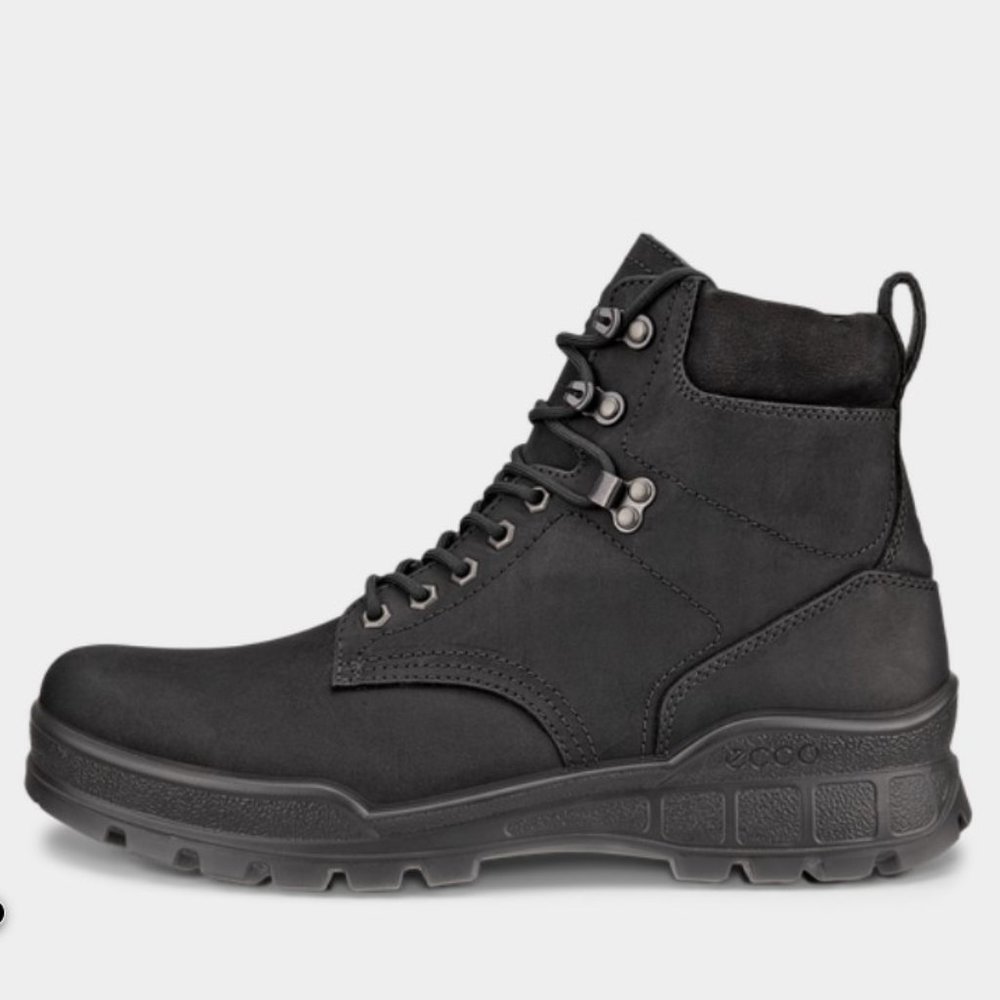 ECCO Men's TRACK 25 Waterproof Leather Black Lace Up Boot Size 46 12 / 12.5 NWOB